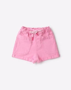 Paperbag Shorts with Patch Pockets