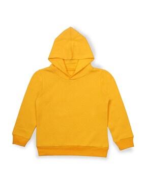 ribbed-hems-hooded-sweatshirt