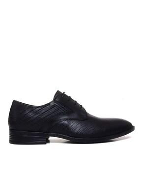 Genuine Leather Lace-Up Derbys