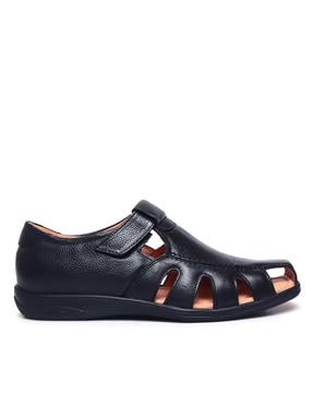 Slip-on Sandals with Genuine leather upper