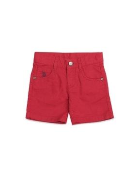 Flat-Front Cotton Shorts