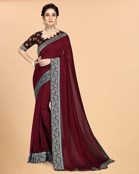 Saree with Lace Border