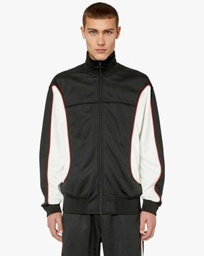 Track Jacket with Colour-Block Sides