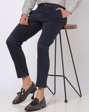 Ankle-Length Chinos with Insert Pockets