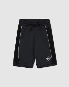 Flat-Front Shorts with Drawstring