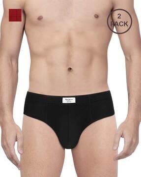 Pack of 4 Cotton Briefs with Elasticated Waist