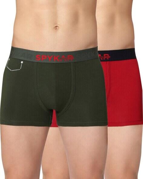 Pack of 2 Trunks with Brand Elasticated Waist