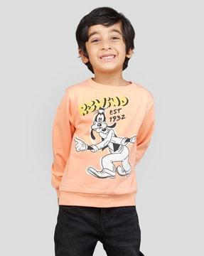 Goofy Print Crew-Neck Sweatshirt
