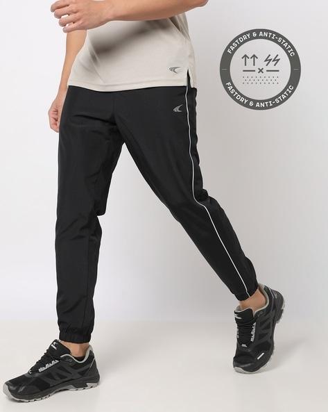 Logo Print Joggers with Piping Accent