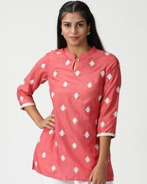 Printed Tunic with Embellishments