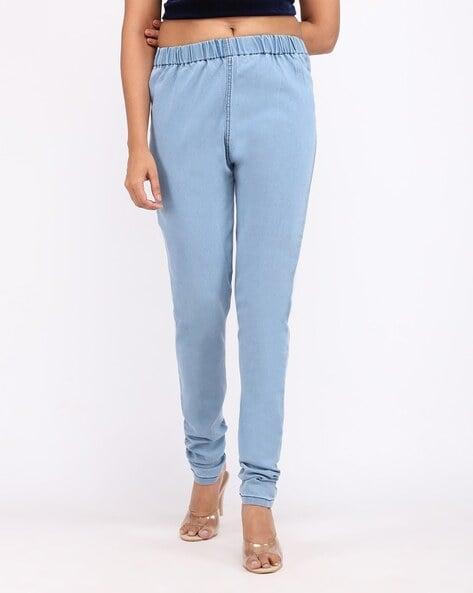 Lightly Washed Relaxed Fit Jeggings