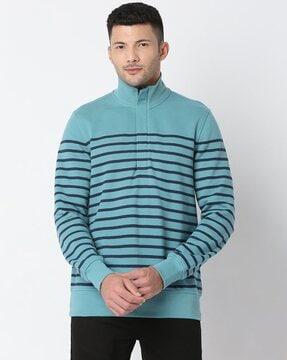 Knitted Long Sleeve Half-Zip Mariner Sweatshirt