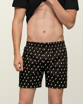 Graphic Print Boxers with Insert Pockets