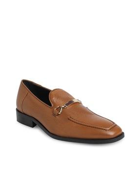 Slip-On Formal Shoes with Genuine Leather Upper