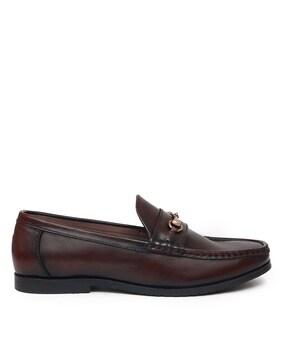 Loafers with Metal Accent