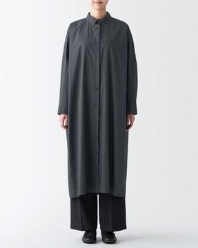 Cotton High Density Long-Sleeve One-Piece Dress