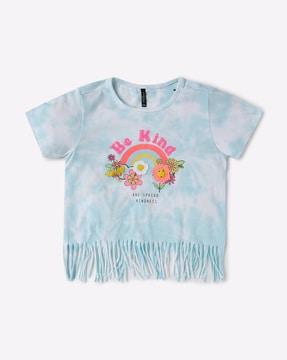 Tie & Dye Embroidered Top