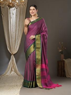Saree with Woven Motifs