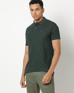 Slim Fit Polo T-Shirt with Logo Embroidery