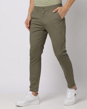 Skinny Fit Flat-Front Trousers