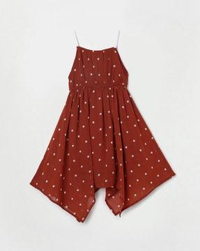 Polka-Dot Print Fit & Flare Dress