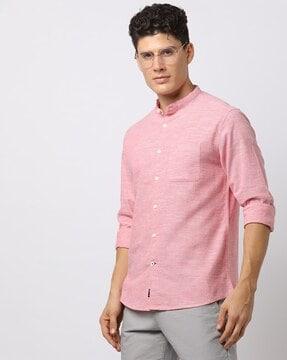 NP-06 Slim Fit Shirt with Band Collar