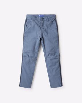 Panelled Cotton Flat-Front Pants