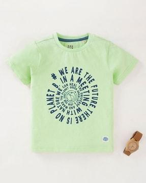Sustainable Chest Print Crew Neck T-Shirt