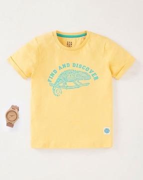Sustainable Chest Print Crew Neck T-Shirt