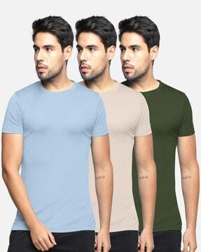Regular Fit Pack of 3 Crew-Neck T-Shirts