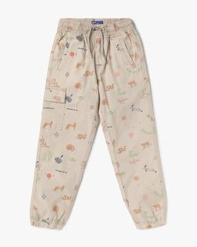 Printed Joggers with Slip Pockets