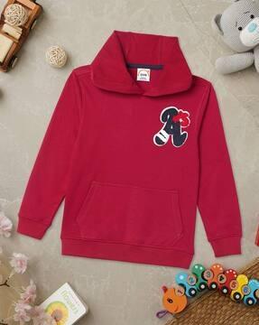 Cotton Hoodie with Embroidery