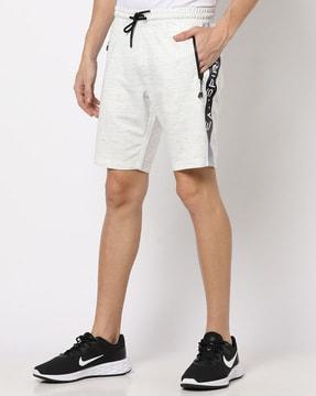 Contrast Side Panel Print Shorts