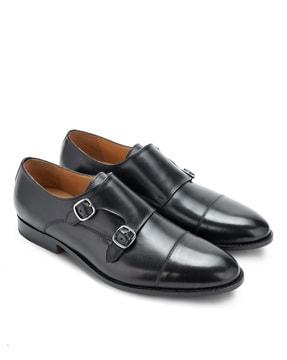 Round-Toe Monks with Buckle Closure