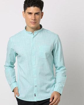 men-slim-fit-shirt-with-band-collar