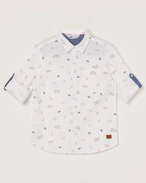 graphic-print-shirt-with-patch-pocket