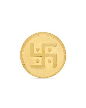0.5 Gram 24 Karat (999) Swastik Round Gold Coin
