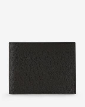 Logo Print Bi-Fold Wallet with Coin Pocket