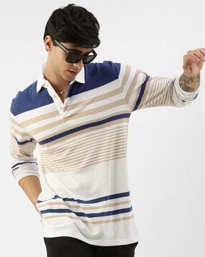 Stripes Slim Fit Polo T-shirt