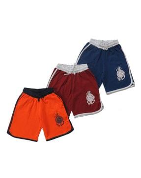Pack of 3 Printed Flat-Front Shorts