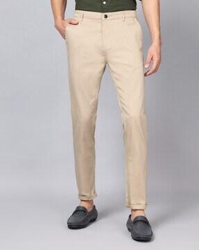 Flat-Front Mid-Rise Chinos