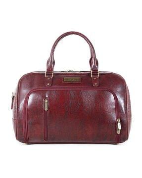 textured-duffle-bag-with-detachable-strap