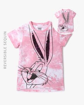 Bug Bunny Print Crew-Neck T-Shirt