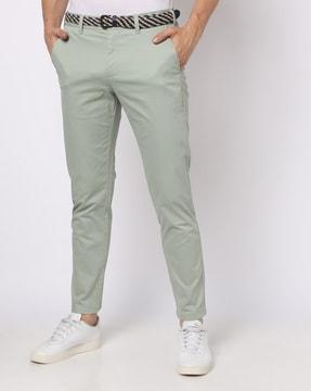 Flat-Front Ankle Length Chinos