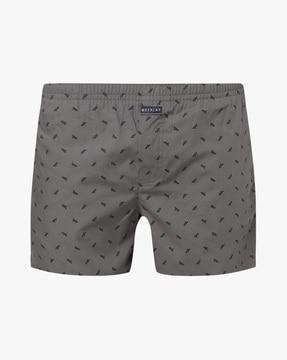 Micro Print Boxer with Elasticated Waist