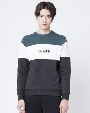 Colour-block Regular fit Sweatshirt for Men