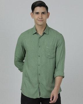Rayon Shirt with Patch Pocket