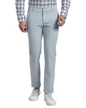 Tapered Fit Flat Front Trousers