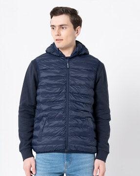 Quilted Jacket with Front Zip Closure