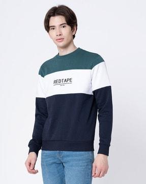 Colour-block Regular fit Sweatshirt for Men